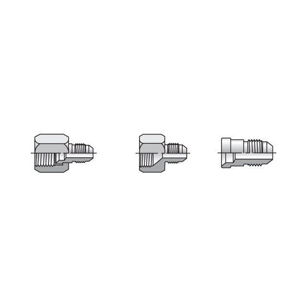 Parker Triple-Lok 37 Deg Flare Straight Union, Male JIC 37 Deg to Male JIC 37 Deg, Steel, HTX 12-10 HTX-S - main
